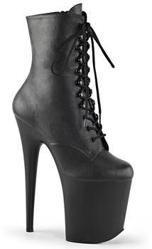 Pleaser Stiefelette Flamingo-1020 schwarz matt