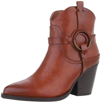 Ital Design Cowboyboots Dekoschnallen 5623 camel