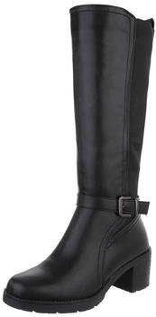 Ital Design Klassische Stiefel 3776- schwarz Kunstleder
