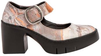 Art Schuhe 1653F grau schwarz Stoff Schnalle Lässig