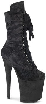 Pleaser Plateaustiefelette 1045VEL schwarz samt