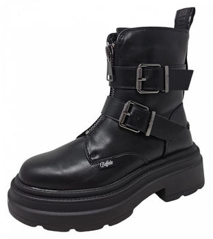 Buffalo Mars Biker Damen Kurzstiefel schwarz