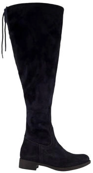Ulla Popken Overknee-Stiefel Bindeband Reißverschluss Weite H marine