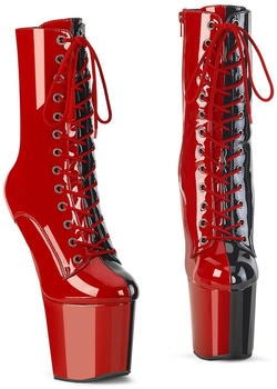 Pleaser Pleaser Plateaustiefeletten rot schwarz Lack CRAZE-1040TT