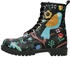 DOGO Black Long Boots Go Back To Being Yourself Damen Schnürboots vegan schwarz blau