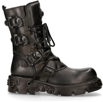 New Rock 391-S18 Stiefel schwarz Echtleder