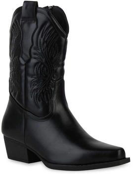 VAN HILL Cowboy Boots Schuhe schwarz 840254