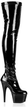 Pleaser Pleaser High-Heels Plateau Overkneestiefel ADORE-3000 schwarz