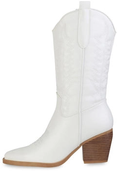 VAN HILL Cowboystiefel Bequeme Schuhe weiss schwarz 838384