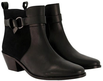Ulla Popken Leder-Stiefeletten Ledermix Wechselfußbett Weite H schwarz