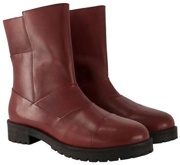 Ulla Popken Leder-Boots Ziernähte Wechselfußbett Weite H bordeaux