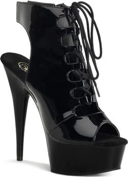 Pleaser Pleaser High-Heels Plateaubooties schwarz Lack DELIGHT-600-20 Pleaser Pleaser High-Heels Plateaubooties schwarz Lack DELIGHT-600-20