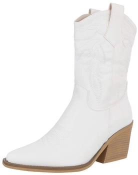Ital Design Cowboyboots Reißverschluss 4281 weiß