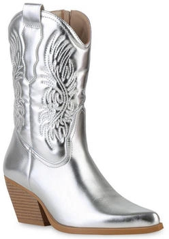 VAN HILL 840253 Cowboy Schuhe silber