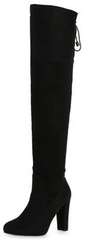 VAN HILL Overknees schwarz