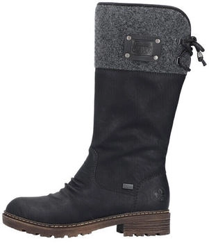 Rieker Damen Stiefel schwarz anthrazit