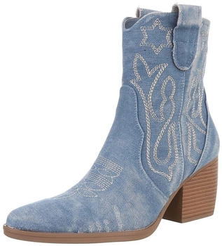 Ital Design Cowboyboots Reißverschluss hellblau 0089