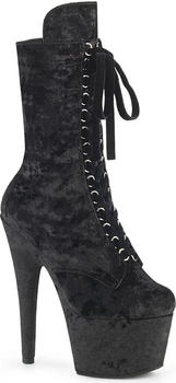 Pleaser Pleaser Plateaustiefelette 1045VEL schwarz samt