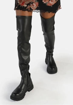 Buffalo Aspha Stretch Overknee Vegan Nappa schwarz Buffalo Aspha Stretch Overknee Vegan Nappa schwarz