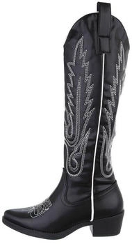 Ital Design Cowboystiefel 'Western' schwarz weiß