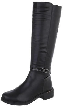 Ital Design Klassische Stiefel 096- schwarz Kunstleder