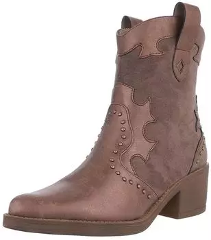 Ital Design Cowboyboots Nieten und Reißverschluss 2818 braun