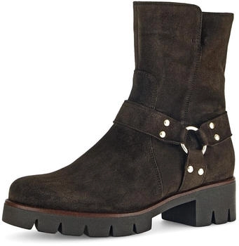 Gabor Stiefelette Biker Boots dunkelbraun Leder 51 713 18