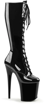 Pleaser FLAMINGO-2023 Damen Stiefel schwarz glanz Pleaser FLAMINGO-2023 Damen Stiefel schwarz glanz