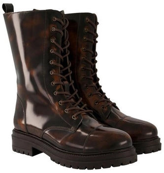 Ulla Popken Leder-Schnürboots Zipper Wechselfußbett Weite H