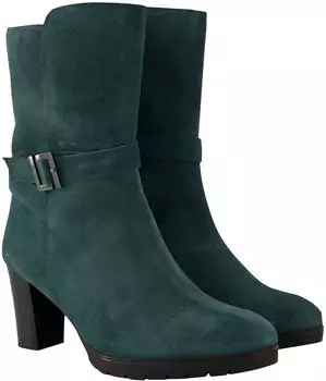 Ulla Popken Leder-Stiefeletten Schnalle Wechselfußbett Weite H tanne