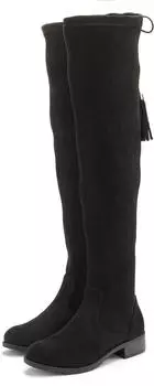 Lascana Overkneestiefel elastischem Weitschaft schwarz