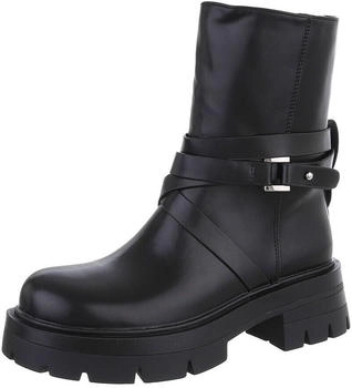 Ital Design Bikerschuhe Reißverschluss 0003 schwarz