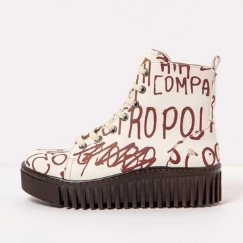 Art Schnürstiefel 1513F Fantasy graffiti brighton