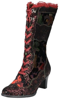 Laura Vita Leder Textil Stiefel wine
