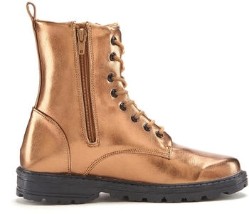 Lascana Stiefelette Metallic-Look bronzefarben