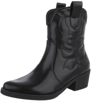 Ital Design Cowboyboots Reißverschluss 3131 schwarz