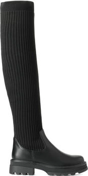 Dream Pairs Over-The-Knee Boots Knitted Shaft schwarz