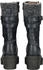 MUSTANG Faux Leather/Textile Lace-up Boots navy