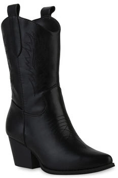 VAN HILL Cowboy Boots 839874 schwarz