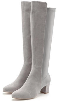 Lascana Boots with Stretch Insert and Long Shaft grau