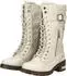 MUSTANG Faux Leather Lace-up Boots cream