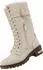 MUSTANG Faux Leather Lace-up Boots cream