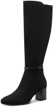 Tamaris Boots Block Heel Long Shaft Boots in Vegan Processing schwarz