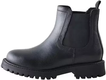 Next Fashion Warm gefütterte Leder-Chelseas schwarz