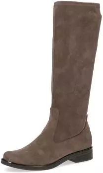 Caprice Slip-on boots, block heel, long shaft boots in classic line, XS shaft taupe