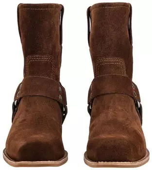Jeffrey Campbell Ankle Boot Suede Bikerboots dunkelbraun