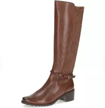 Caprice Women's Fashion Boot with Heel cognac comb