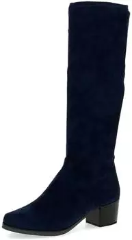 Caprice Boots Block Heel Pull-On Boots with Stretch-XS-Shaft in Narrow Fit navy/blau