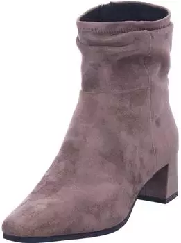 Caprice Ankle Boot with Ruched Shaft and Block Heel (9-25304-47) cafe stretch