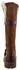 Tom Tailor Winter Boots Block Heel, Knee-High Boots with Faux Fur and Decorative Buckles braun